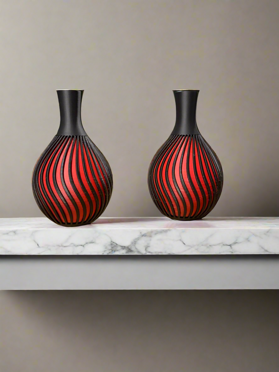SpiraLux – Designer Spiral Vase Set (Set of 2)