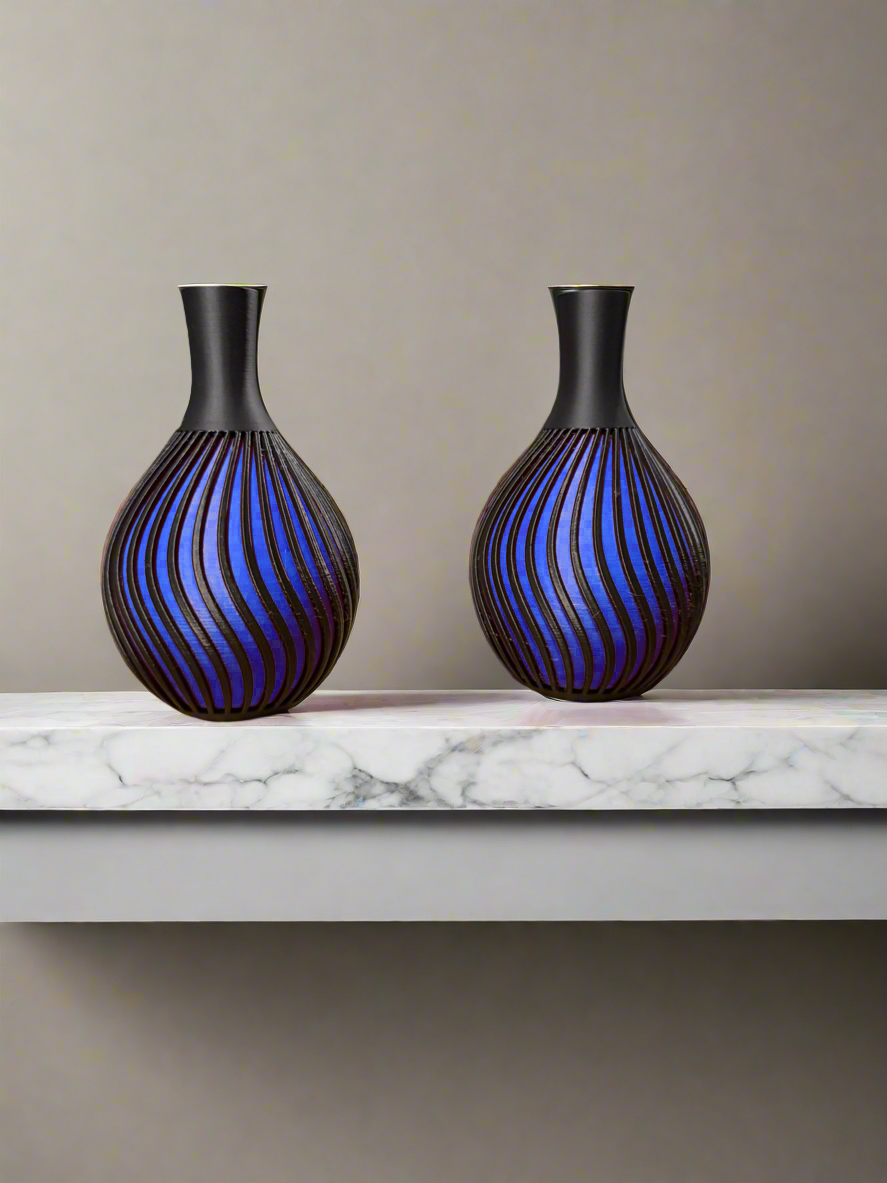 SpiraLux – Designer Spiral Vase Set (Set of 2)