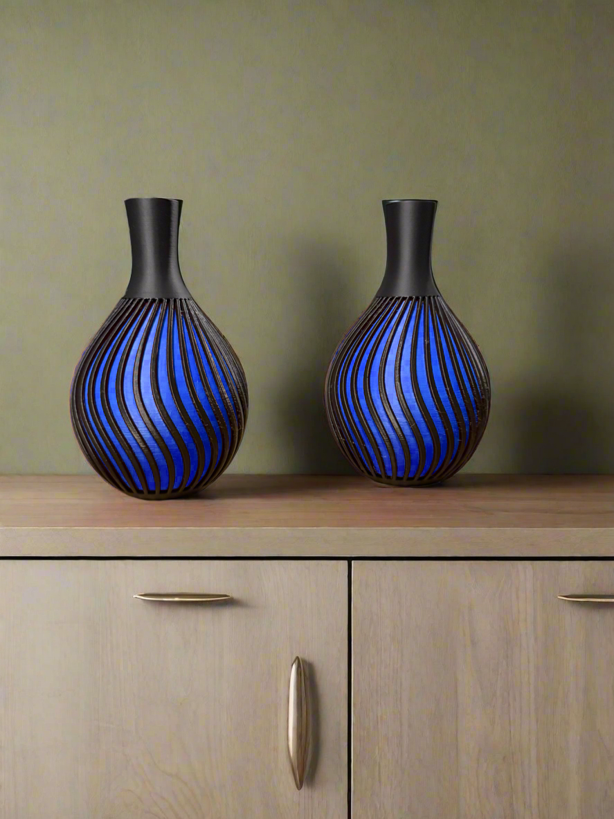 SpiraLux – Designer Spiral Vase Set (Set of 2)