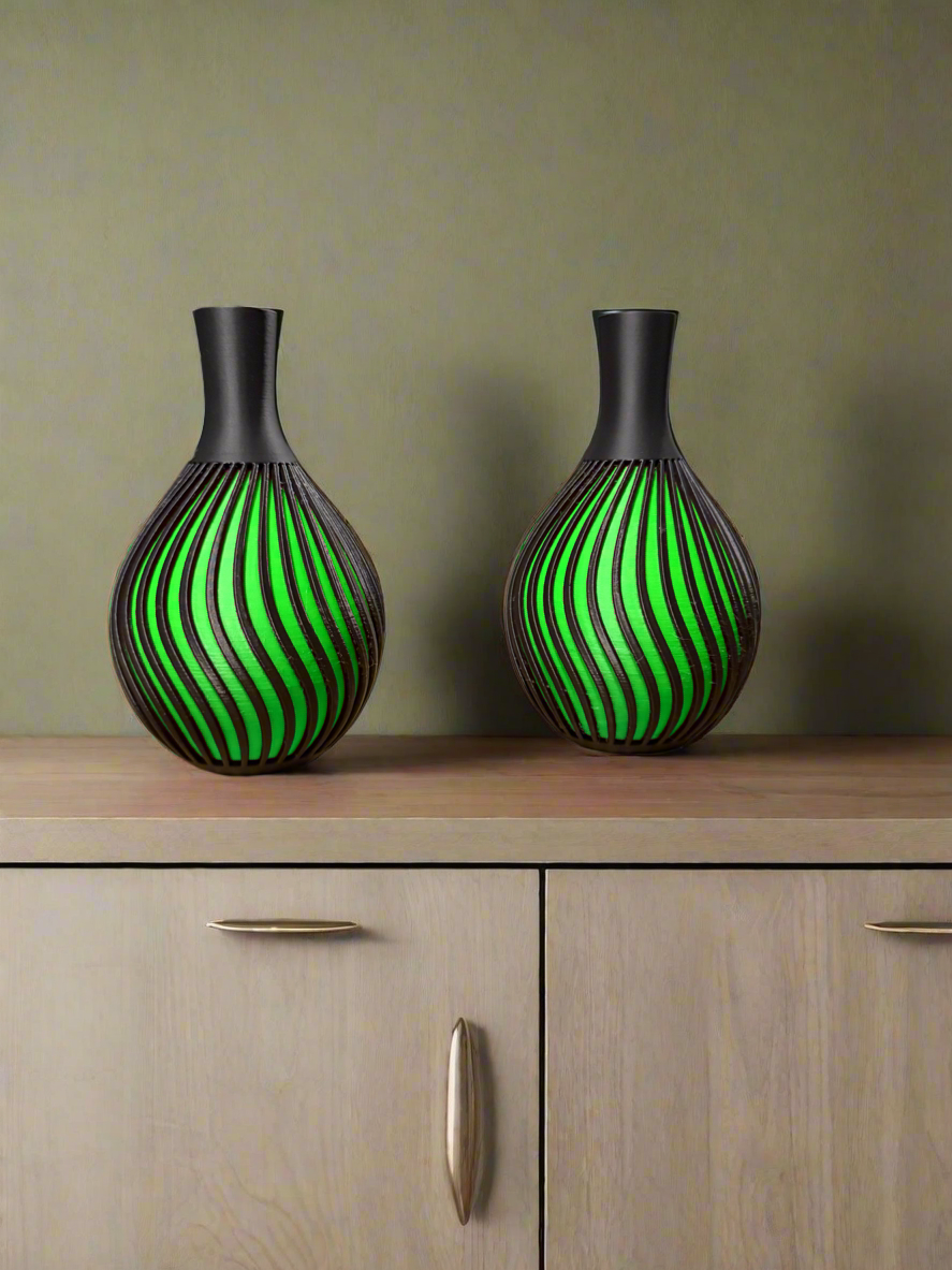 SpiraLux – Designer Spiral Vase Set (Set of 2)