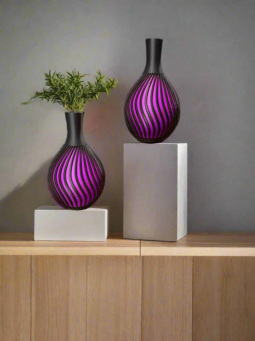 SpiraLux – Designer Spiral Vase Set (Set of 2)